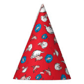 帽子をかぶった猫 | 魚の赤い模様 パーティーハット (左)