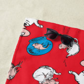 帽子をかぶった猫 | 魚の赤い模様 ビーチタオル (インサイチュ)