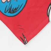 帽子をかぶった猫 | 魚の赤い模様 フリースブランケット (角)