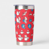 帽子をかぶった猫 | 魚の赤い模様 保温保冷タンブラー (右面)