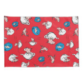 帽子をかぶった猫 | 魚の赤い模様 枕カバー (裏面-右)