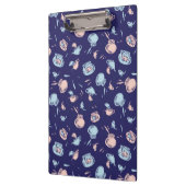 帽子をかぶった猫 | 魚パターン クリップボード (左)