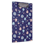 帽子をかぶった猫 | 魚パターン クリップボード (右)