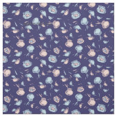 帽子をかぶった猫 | 魚パターン ファブリック (見本)