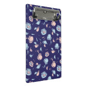 帽子をかぶった猫 | 魚パターン ミニクリップボード (アングル)