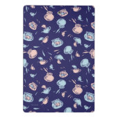 帽子をかぶった猫 | 魚パターン ミニクリップボード (裏面)