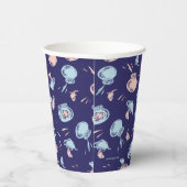 帽子をかぶった猫 | 魚パターン 紙コップ (右)