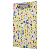 帽子をかぶった猫 | 黄色のパターン クリップボード (左)