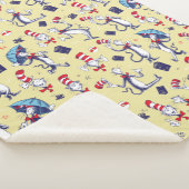 帽子をかぶった猫 | 黄色のパターン シェルパブランケット (3/4)