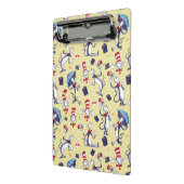 帽子をかぶった猫 | 黄色のパターン ミニクリップボード (アングル2)