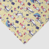 帽子をかぶった猫 | 黄色のパターン 薄葉紙 (詳細)