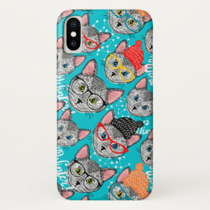 帽子をかぶった猫 iPhone X ケース