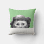 帽子をかぶった猫(Moegi) クッション (裏面)