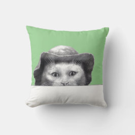 帽子をかぶった猫(Moegi) クッション