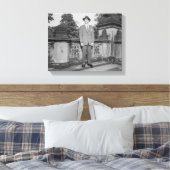 帽子をかぶった男 キャンバスプリント (インサイチュ (寝室))