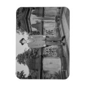 帽子をかぶった男 マグネット (縦)