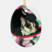 帽子をかぶった砂糖滑空機 セラミックオーナメント (裏面)