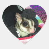 帽子をかぶった砂糖滑空機 ハートシール (正面)