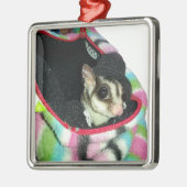 帽子をかぶった砂糖滑空機 メタルオーナメント (左)