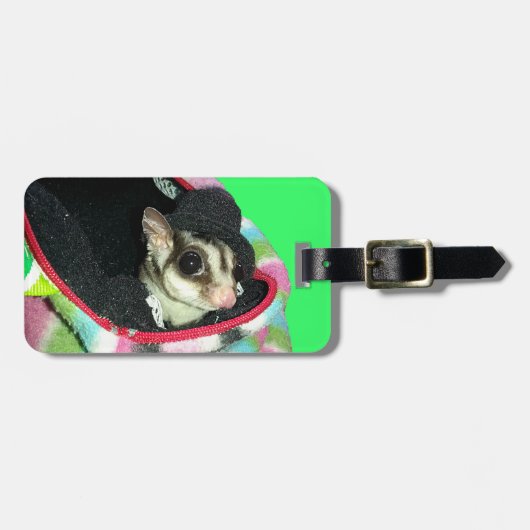 帽子をかぶった砂糖滑空機 ラゲッジタグ (正面横)