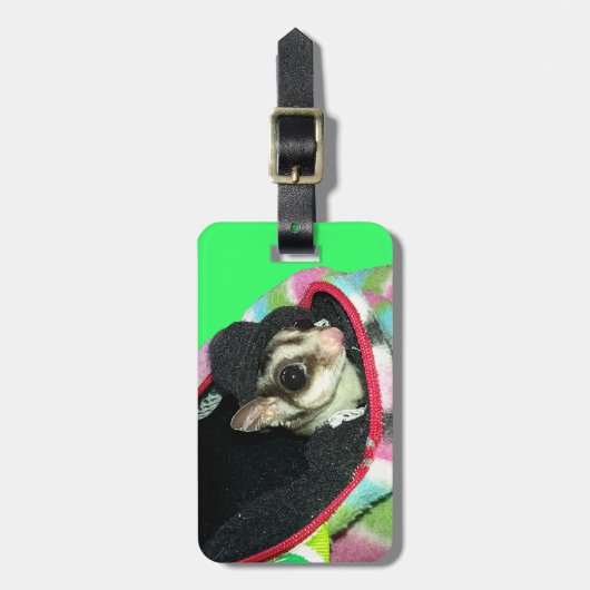 帽子をかぶった砂糖滑空機 ラゲッジタグ (正面縦)