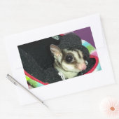 帽子をかぶった砂糖滑空機 長方形シール (封筒)