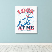 帽子をかぶった私の猫を見る キャンバスプリント (インサイチュ (ウッドフロア))