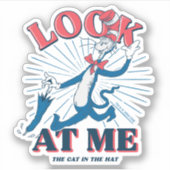 帽子をかぶった私の猫を見る シール (正面)