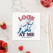 帽子をかぶった私の猫を見る スタンダードカクテルナプキン (インサイチュ)