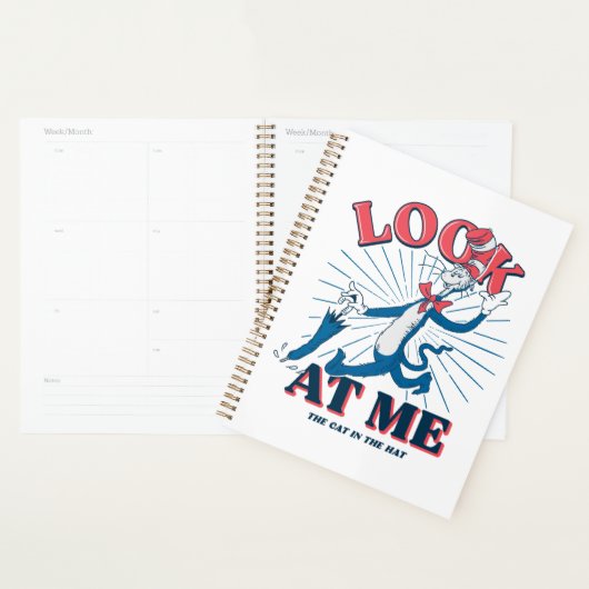 帽子をかぶった私の猫を見る プランナー手帳 (ディスプレー)