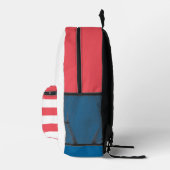 帽子をかぶった私の猫を見る プリントバックパック (右)