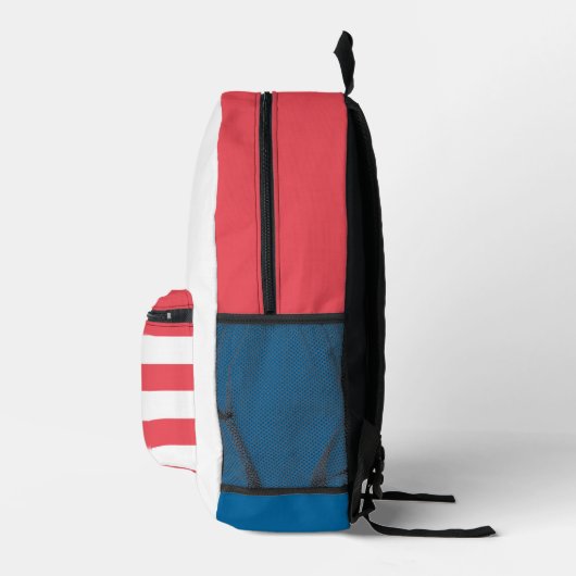 帽子をかぶった私の猫を見る プリントバックパック (右)