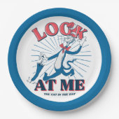 帽子をかぶった私の猫を見る ペーパープレート (正面)