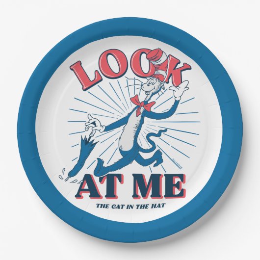 帽子をかぶった私の猫を見る ペーパープレート (正面)