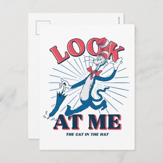 帽子をかぶった私の猫を見る ポストカード (正面/裏面)