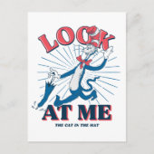 帽子をかぶった私の猫を見る ポストカード (正面)