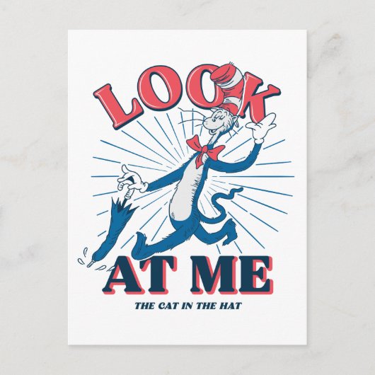帽子をかぶった私の猫を見る ポストカード (正面)