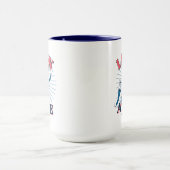 帽子をかぶった私の猫を見る マグカップ (中央)