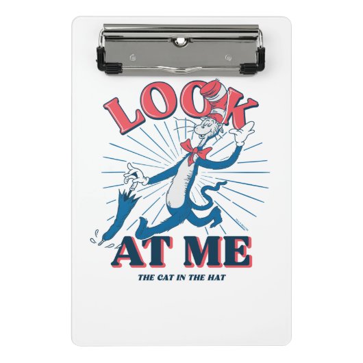 帽子をかぶった私の猫を見る ミニクリップボード (正面)