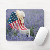 帽子をかぶった米国国旗 マウスパッド (マウス)