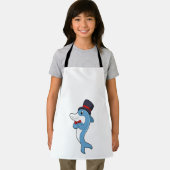 帽子をかぶった紳士のイルカ エプロン (インサイチュ)