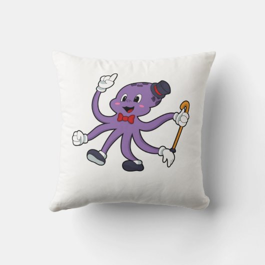 帽子をかぶった魔術師としてのタコ クッション (裏面)