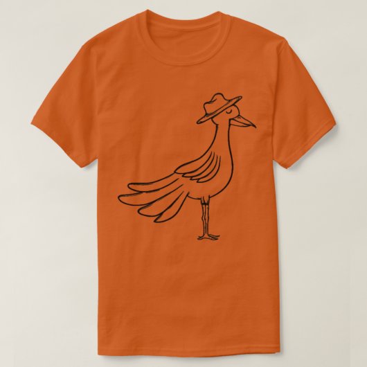 帽子をかぶった鳥1 Tシャツ (デザイン正面)