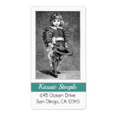 帽子をかぶった1800年代のアートボーイ ラベル (正面)