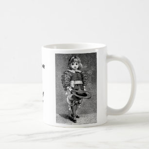 帽子をかぶった1800年代の少年の芸術 コーヒーマグカップ
