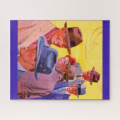 帽子をかぶった1940年代の男性 ジグソーパズル (横)