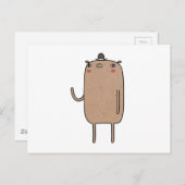 帽子をかぶる ポストカード (正面/裏面)