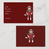 . .帽子を持ったかわいい靴下のハート 名刺 (正面/裏面)