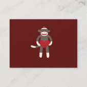 . .帽子を持ったかわいい靴下のハート 名刺 (裏面)