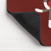 帽子を持ったかわいい靴下モンキーハート マウスパッド (コーナー)